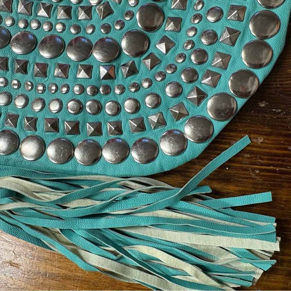 Blue‎ Studded Crossbody Purse - Picture 3 of 8